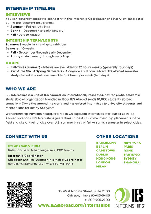 Internship Loading IES Abroad - Employer Brochure_2019_Vienna-Publitas - Page 1