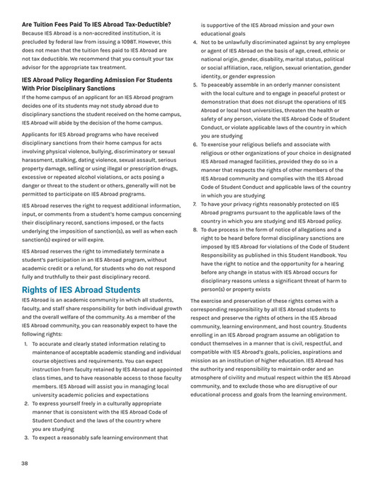 IES Abroad - SAF Student Handbook - Page 36-37