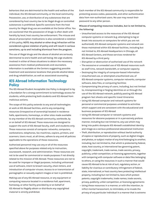 IES Abroad - IES Abroad Student Handbook - Page 42-43
