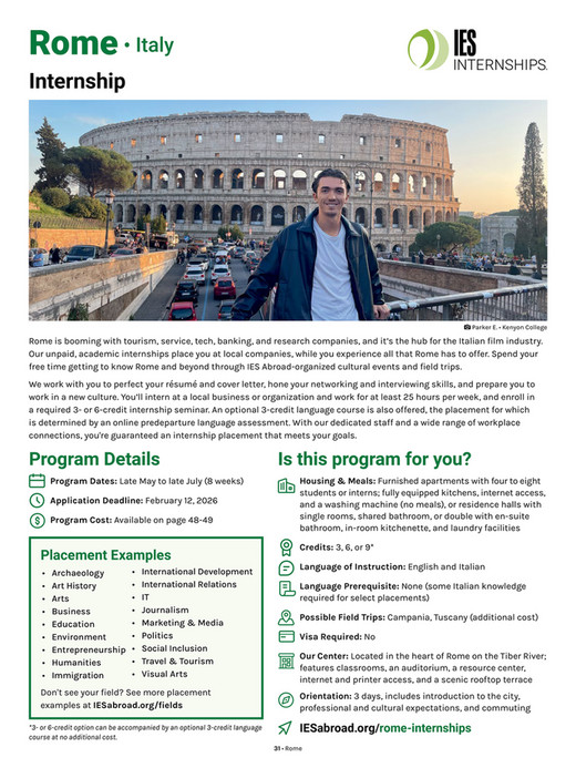 IES Abroad - Study & Intern Abroad - Summer Programs - Page 32-33