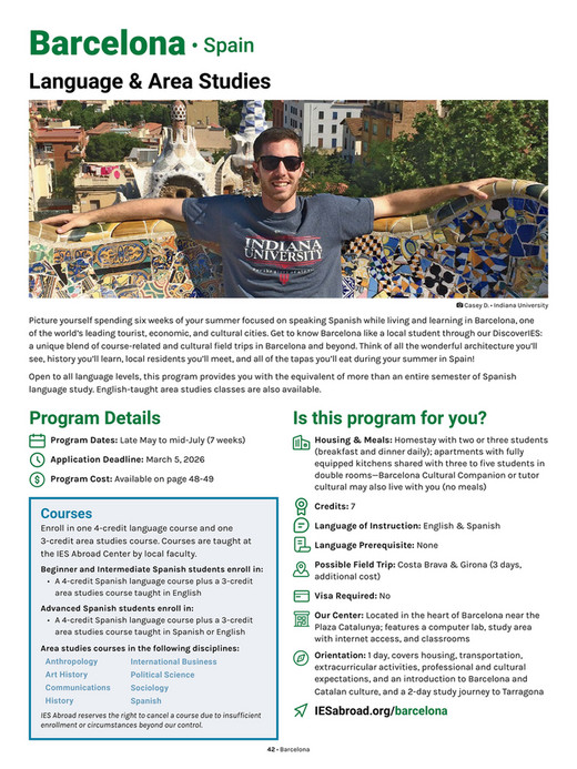 IES Abroad - Study & Intern Abroad - Summer Programs - Page 44-45