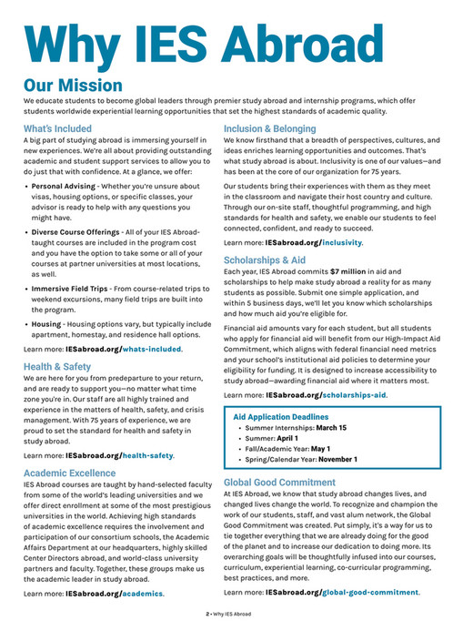 Ies Program IES Abroad - Programs Overview Guide - Page 6-7